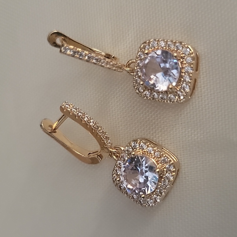Diamond Zircon Earrings